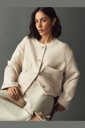 Next Boucle Collarless Jacket48 Høj