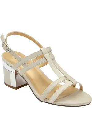 Lotus Slingback Block-Heel Sandals
