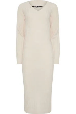 Long Tall Sally Premium V-Neck Ribbed Dress38 Høj