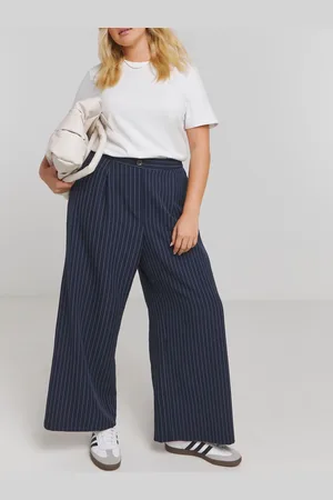 Simply Be Pinstripe Tailored Wide Leg Trousers38