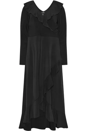 Long Tall Sally Long Sleeve Frill ITY Midi Dress38 Høj