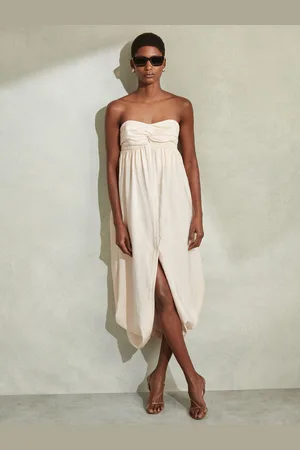 Reiss Evanna Bustier Bubble Hem Parachute Midi Dress