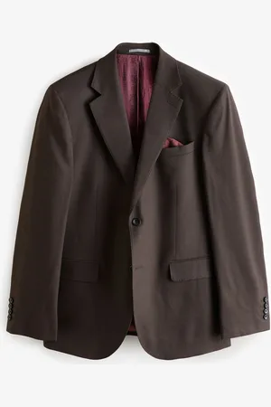 Next Slim Fit Signature Tollegno Italiensk Uld Tekstureret Jakkesæt Jakke56 Regular (UK 46 R)