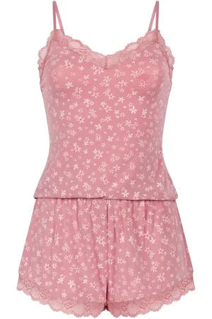Hunkemöller Hunkemöller Pink Lace Jersey Pyjamasxlarge