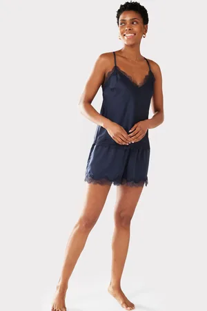 Chelsea Peers Satin Lace Trim Cami Short Pyjama Set38