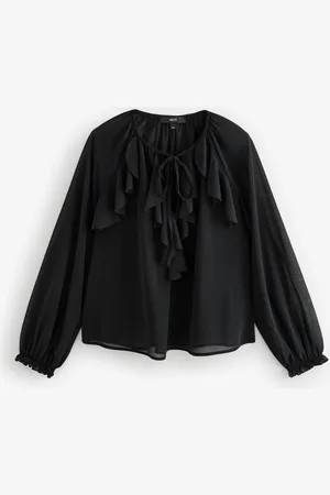 Next Langærmet Boho Mesh bluse40