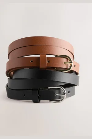 Next PU Skinny Belts 2 Pack2X-Large