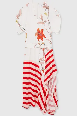 Reiss Alicia Floral Stripe-Print Maxi Dress38