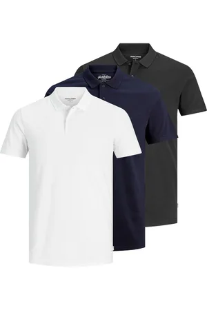JACK & JONES 100% Organic Cotton Polo Shirts 3 Packxxlarge