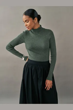 Next High Roll Neck Rib Knitted Jumper with WoolXL almindelig