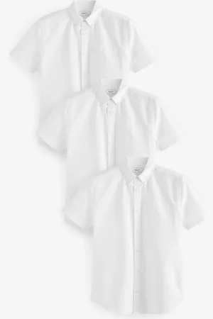 Next 100% Bomuld Kortærmet Oxford Shirt 3 Pakke3XL