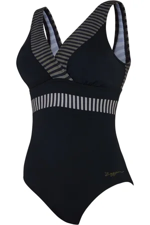 Zoggs Seafarer Squareback Black Swimsuit36