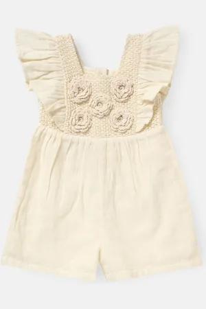 Angel & Rocket 100% Cotton Maci Crochet Playsuit8086cm