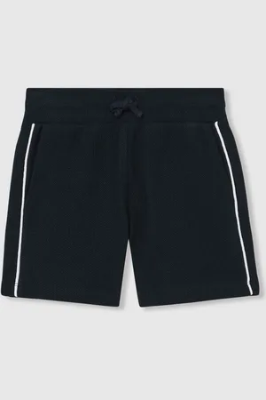 Reiss Pinta Cotton Textured Piped Shorts6 - 7 år (116 - 122cm)