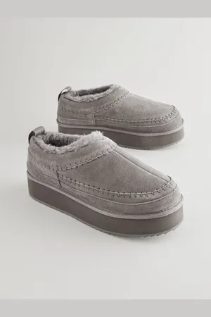 Next Forever Comfort Leather Borg Lined Slip-On Shoes