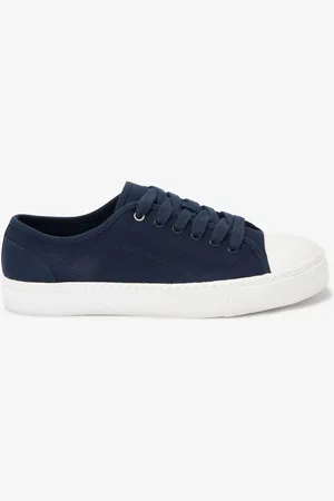 Next Forever Comfort Navy Baseball Canvas Trainers