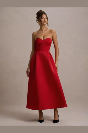 Club L Wintour Satin Sweetheart Midi Dress40