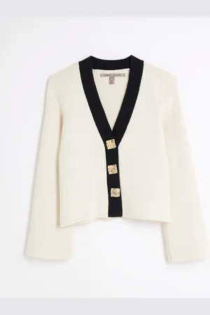 River Island Petite Asymmetric Tipped Cardiganlarge