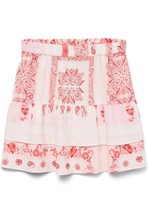 VERO MODA 100% Organic cotton Paisley Printed Tiered Short SkirtXS 6