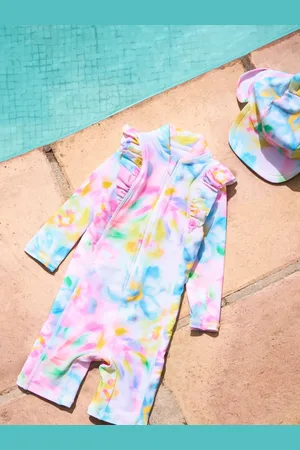Angel & Rocket Jodie Multi Sunsafe Print Toddler Swimsuit6874cm
