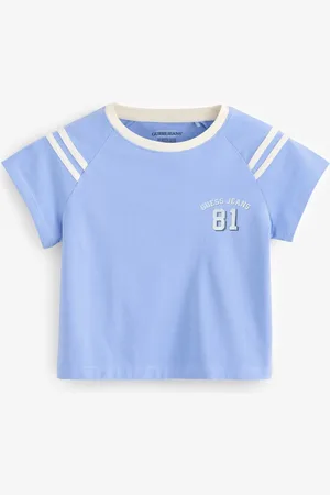 Guess Baby 100% Cotton Varsity Logo Cropped T-ShirtXL