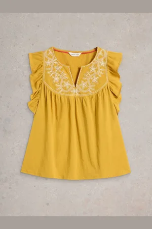 White Stuff Callie Frill 100% Cotton Blouses40