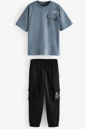 Next Utility 100% Cotton Short Sleeve T-Shirt and Joggers Set (3-16yrs)15 år (170cm)