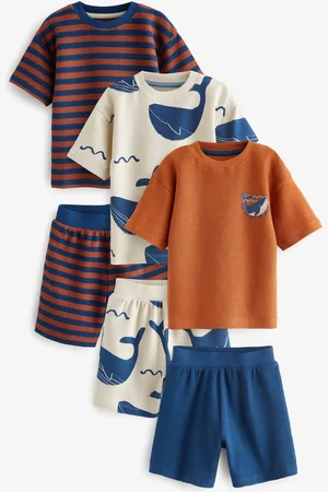 Next 3 Pakke 100% Bomuld Kortærmet Pyjamassæt (9mdr.-10år)9 - 10 år (134 - 140cm)