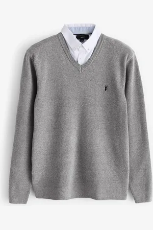 Next Regular 100% Cotton Mock Shirt JumperL