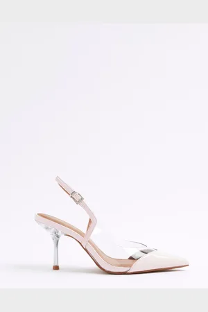 River Island Perspex Sling Back Court Shoeseu38