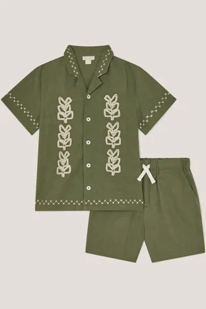 Monsoon Embroidered Shirt and Shorts Set122128cm
