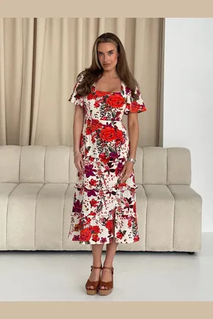 Girl in Mind Georgie Floral Frill Maxi Dress44