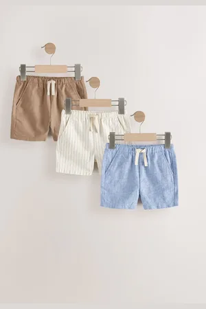 Next Linen Blend Shorts 3 Pack (3mths-7yrs)110116cm