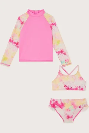 Monsoon Tie Dye Long Sleeve Swim Top and Bikini Set5 - 6 år (110 - 116cm)