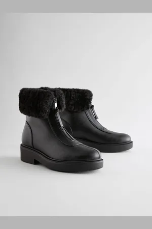 Next Forever Comfort Faux Fur Krave Zip Ankel Støvler