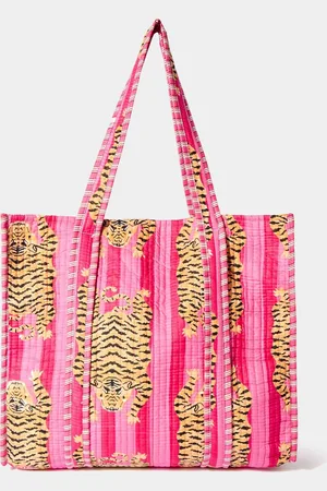 Joe Browns 100% Cotton Tiger Print Quilted Tote Bagen