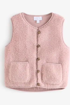 The White Company Lyserød Genbrugs Teddystof Gilet110116cm