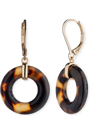 Ralph Lauren Guld Tone Montgomery Tortoiseshell Drop øreringeEn