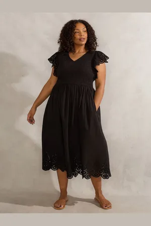 Live Unlimited London Broderie Shirred 100% Organic Cotton Dress48