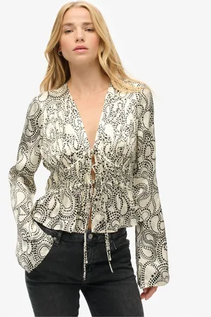 Superdry 70s Sleeve Pleated Woven Top42