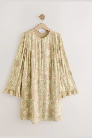 Next Long Sleeve Longline High Neck Button Down Blouse38