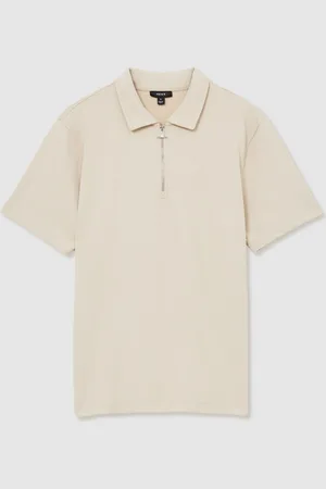 Reiss Albany Textured Half-Zip Polo ShirtL