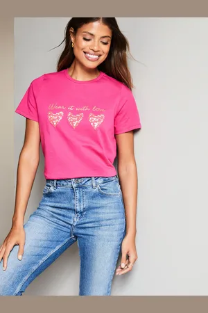Lipsy London 100% Cotton Round Neck Wear It With Love T-Shirt40
