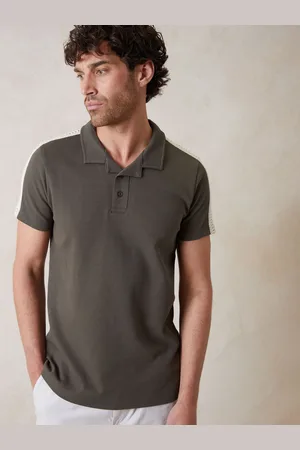 Threadbare Crochet Detail Revere Collar 100% Cotton Polo Shirtmedium
