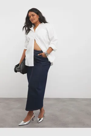 Simply Be Contrast Stitch Maxi Skirt46