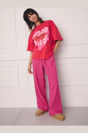 Next 100% Cotton T-Shirt and Flannel Pyjamas Set46 Høj