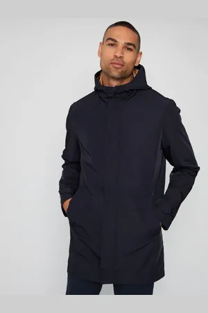 Threadbare Luxe Showerproof Zip Up Med hætte Vandtæt regnfrakkeM