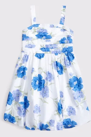 Abercrombie & Fitch Bubble Hem Mini Dress With Floral Print Embroidery134140cm