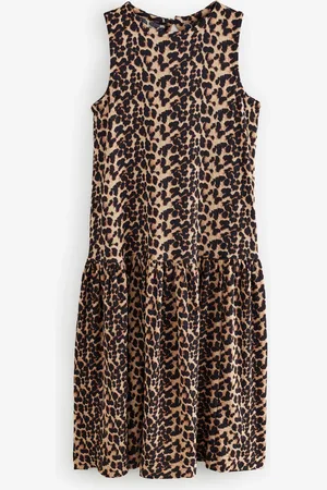 Next Ærmeløs Textured Jersey Dropwaist Midi KjoleXX-Large