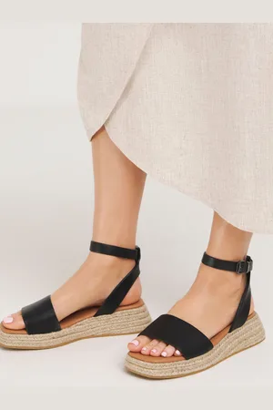 Simply Be Low Espadrille Wedge Two Part Sandals in Wide Fit
